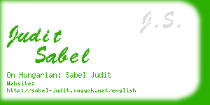 judit sabel business card